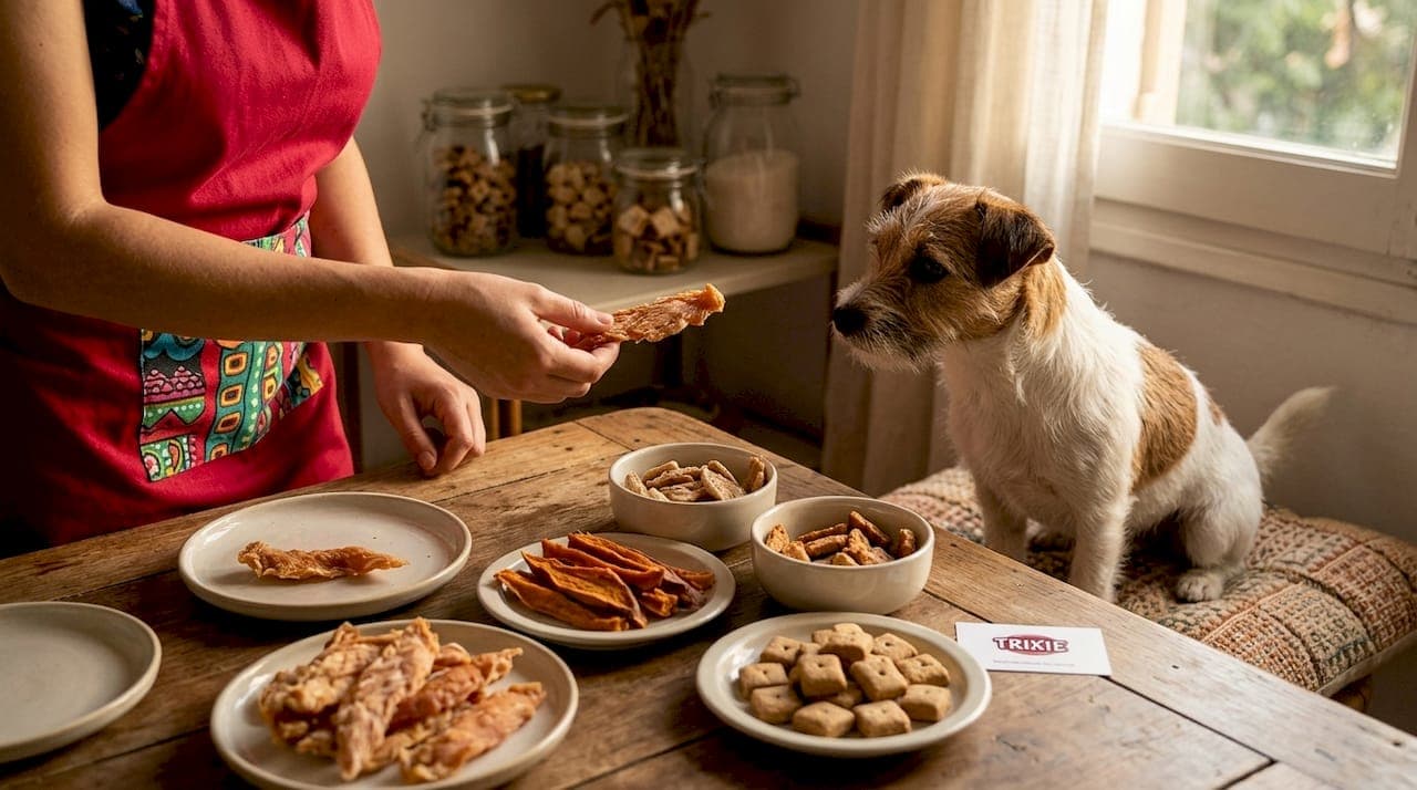 Tipos de snacks naturales deshidratados para mascotas