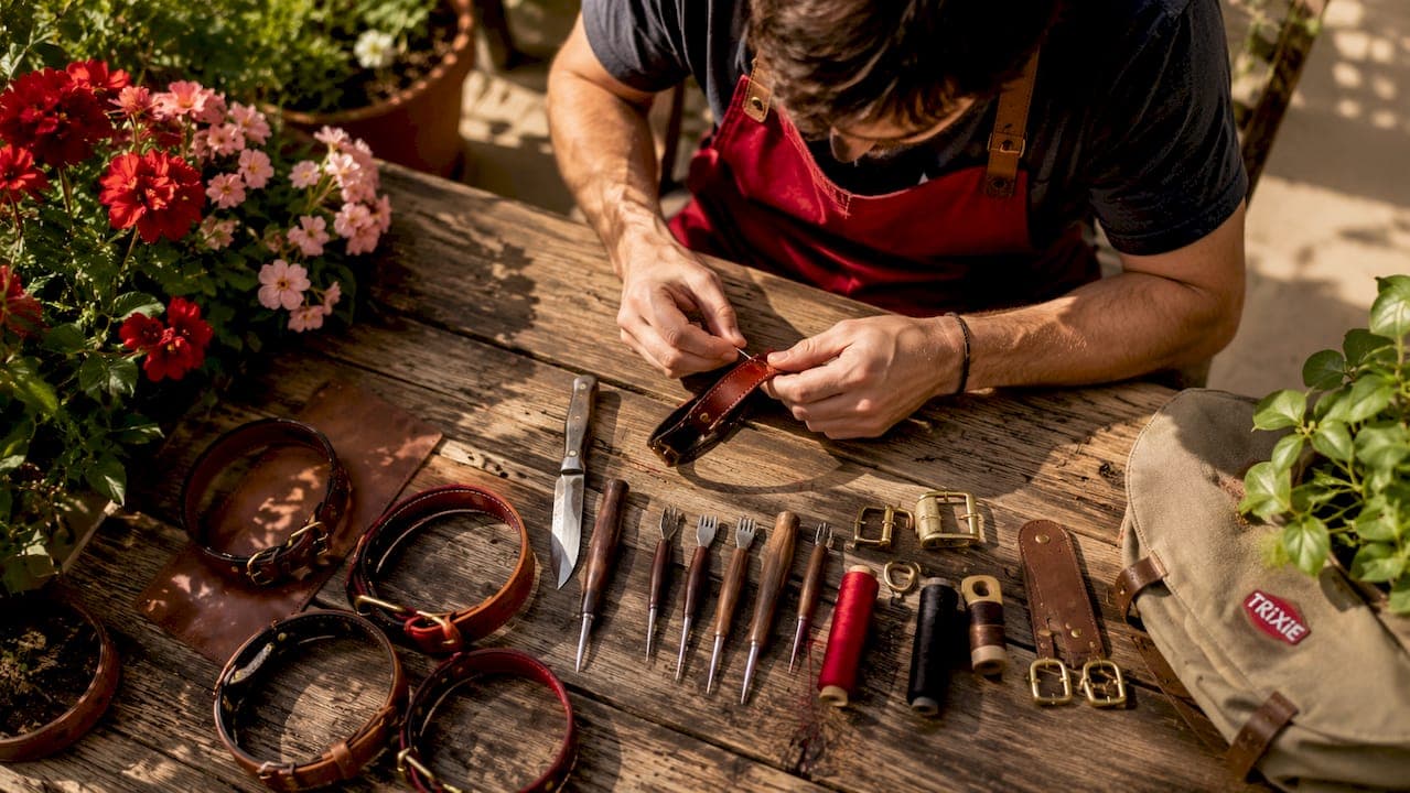 Tipos de collares de cuero artesanal para mascotas